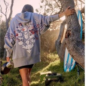 Free people Embroidered Hoodie